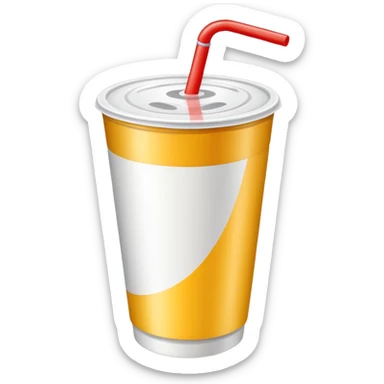 plain white soda cup from a fast food restaurant sticker
