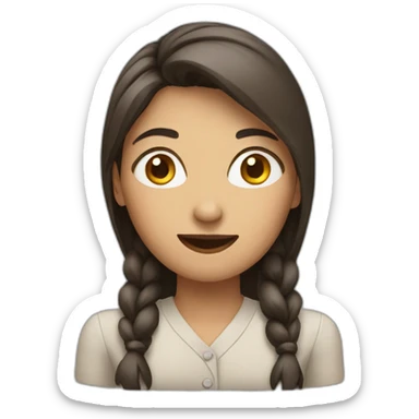 woman asking sticker