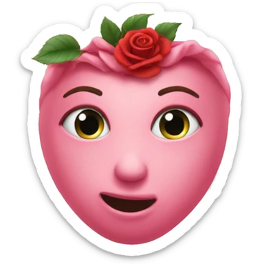 Coeur rose avec des yeux sticker