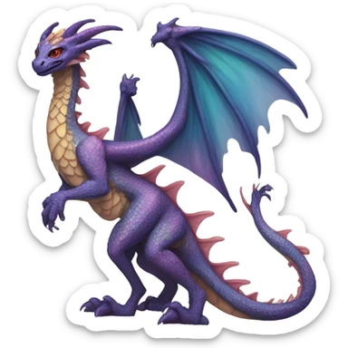 Pregnant dragon alien woman, full body sticker