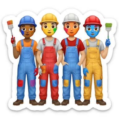 Painters with Paint Stained Faces sticker