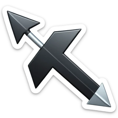 Black arrow pointing left sticker