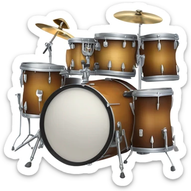 Double bass drumset sticker