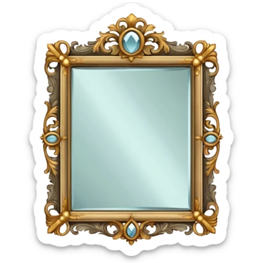old mirror sticker