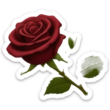 Dark red rose sticker