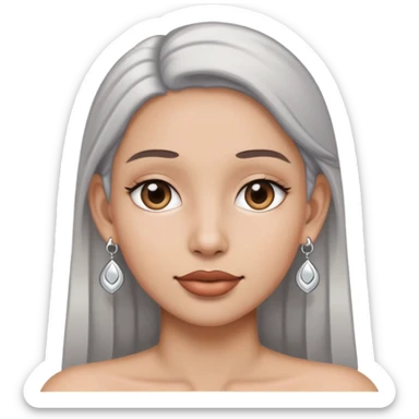 Eat with silver earrings  sticker