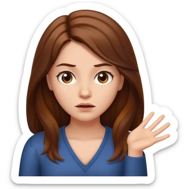 emoji of a shrugging woman that doesn't care sticker