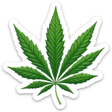 Weed emoji sticker