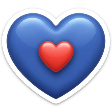Heart color indigo sticker