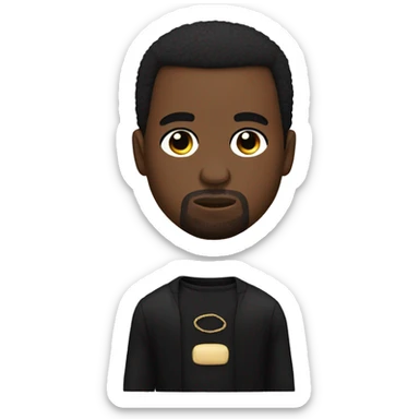 Kanye west wearing a black tutu sticker