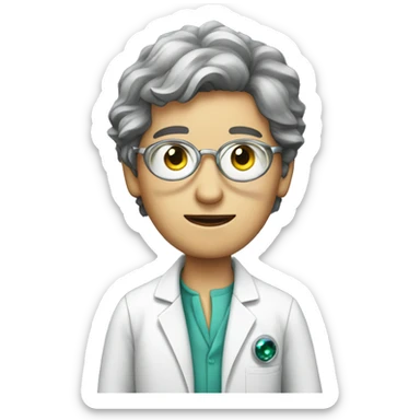 Scientists with a sparkly eye sticker