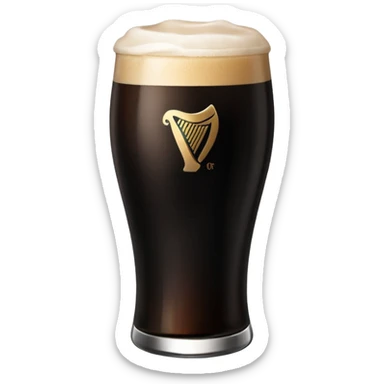 pint of guinness with flat head sticker