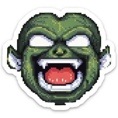 cartoon villain with exaggerated evil laugh sticker