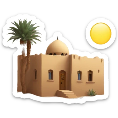 arab house in desert sticker