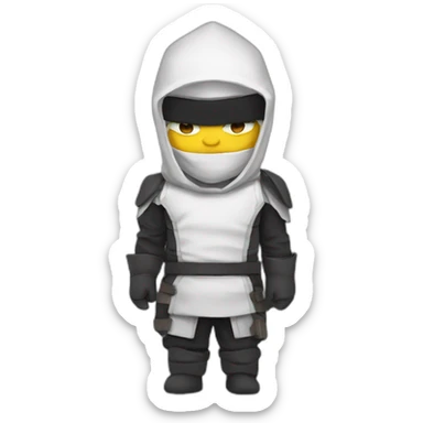 Dev ninja white with computer skin normal people sticker