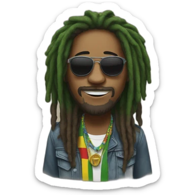 Un rasta a un concert sticker