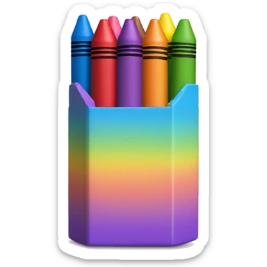 Crayon Box with 6 Crayons Inside sticker