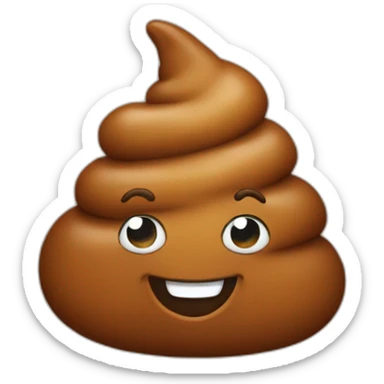 Happy poop sticker