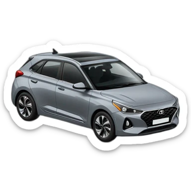 Voiture modèle i20 hyundai vert gris sticker
