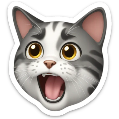 Shocked cat sticker