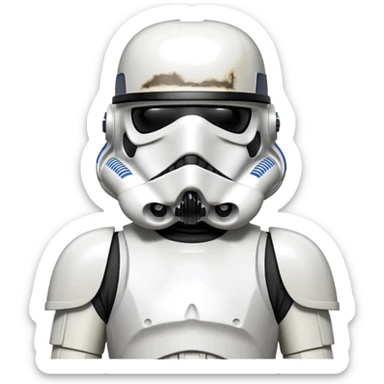 TK421 stormtrooper with an expression like he knows he messed up. sticker
