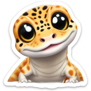 leopard gecko orange  sticker