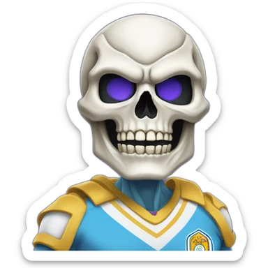 skeletor wearing argentinian soccer t-shirt sticker
