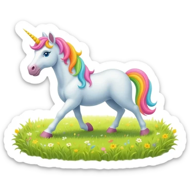 unicorn doing yoga sticker