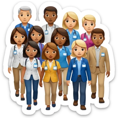 create an emoji to represent foot traffic (at a tradeshow) sticker