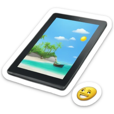 Télecommande sur tablette sticker