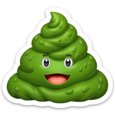 green poop sticker