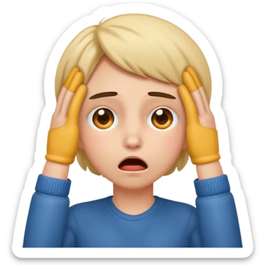 Covering eyes shocked sticker