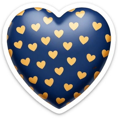 Navy Blue heart with a little bit lighter cheetah print  sticker