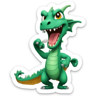 dragon rapping sticker