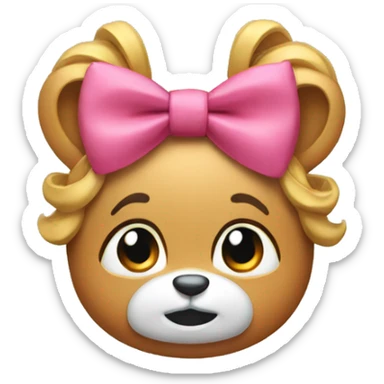 dear with a bow sticker