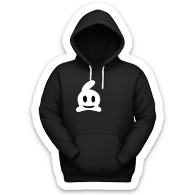 Black hoodie with white „pLAyboy“ print sticker