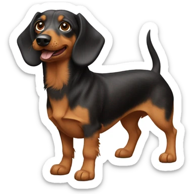Shaggy weiner dog sticker