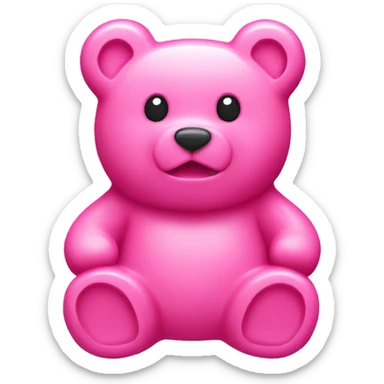 Pink gummy bear sticker