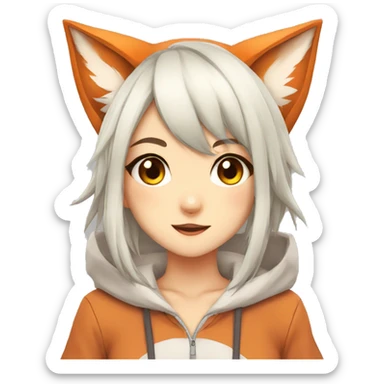 anime fox girl sticker