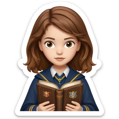 Barbara palvin as Hermione granger reading sticker