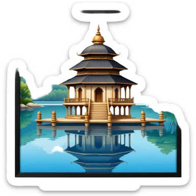 Lake in indian style sticker