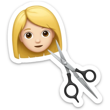  hairdressing scissors sticker