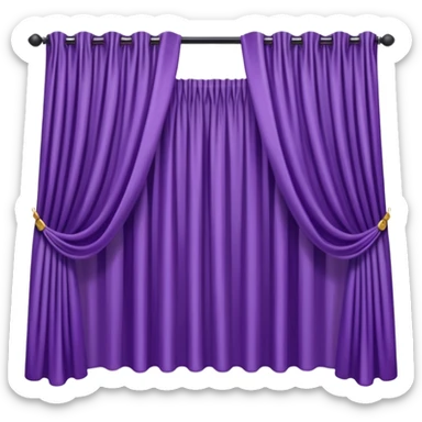 purple curtains open modern sticker