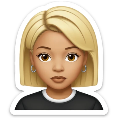 Tionne T-Boz Watkins with short blonde hair sticker