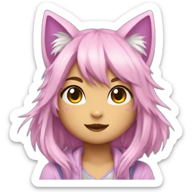 thunder Neko girl sticker