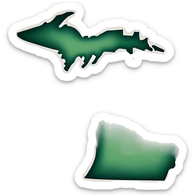 Michigan hand map sticker