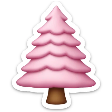 Pastel pink Christmas tree  sticker