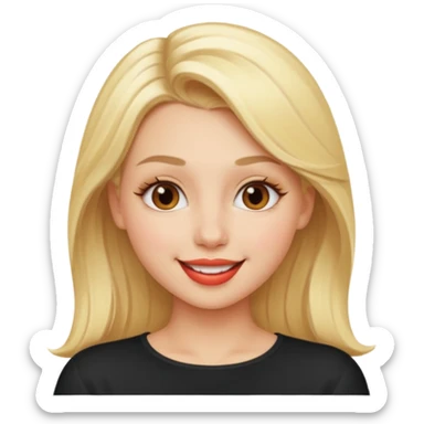 hot blonde girl kissing the camera sticker