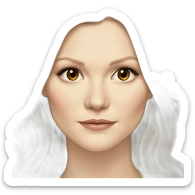 Kirsten dunst cabello largo castaño ojos marrones sticker