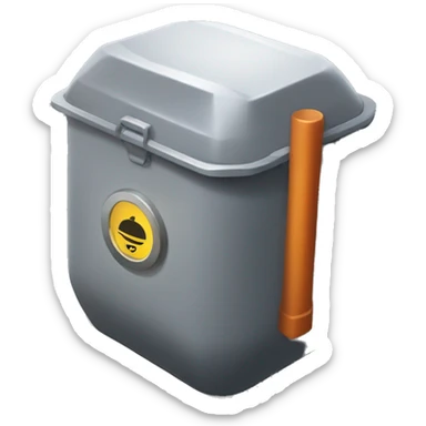 A small, cylindrical container or box with a slightly futuristic design, partially buried in the ground with a small shovel beside it. The capsule could have a glowing lock or seal to indicate it's meant to be opened in the future.
 sticker